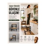 Fahrettin Küçük 2 Basamaklı Metal Merdiven Tabure- Banyo- Mutfak - Depo