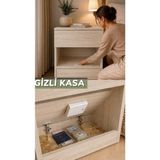 Fahrettin Küçük Gizli Komodin - Kasalı Komodin - Gizli Bölmeli Komodin - Akıllı Kasa - Komodin- Gizli Çekmece Komdin- Gizli Kasa Komodin- Kartlı Komodin Traventer - Traverten