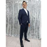 Fahrettin Moda 7900 Çizgili Büyük Beden Takım Elbise - Lacivert - 6 Drop - Standart