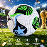 Faial Dünya Kupası Desenli Dikişli Futbol Topu Profesyonel Antrenman ve Maç Topu No:5 - Renkli