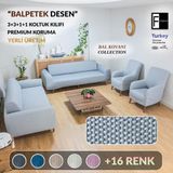 Faiend açık-gri Koltuk Kılıfı lastikli balpetek kanepe Takımı Çekyat Örtüsü (3+3+1+1) Tam kaplama kılıf koltuk örtüsü - Açık Gri - 180 x 230 cm