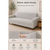 Faiend Bohem Desen 3 Kişilik Kanepe Örtüsü Lastikli Koltuk Örtüsü çekyat Örtüsü| koltuk kılıfı TAŞ-GRİ RENGİ