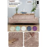 Faiend Kadife 3 Kişilik Koltuk Örtüsü Lastikli Kanepe Örtüsü Sütlü Kahve | Lastikli Koltuk Örtüsü | Koltuk Kılıfı - 180 x 225 cm