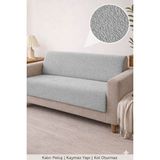 Faiend Kaymaz Taban Süngerli Koltuk Örtüsü - Çekyat Örtüsü 170X210 Krem Rengi - 170 x 200 cm - Gri
