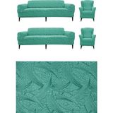 Faiend Koltuk Kılıfı Sehra Desen Kanepe Takımı Kılıfı 3+3+1+1 Koltuk Örtüsü Lastili Esnek Yıkanabilir Mint Kanepe örtüsü - 185 x 230 cm