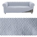 Faiend Likrali esnek 3 kişilik Chester koltuk kılıfı streç lastikli çekyat kanepe örtüsü Modern Koltuk kılıfı balpeteği açık gri - 185 x 230 cm
