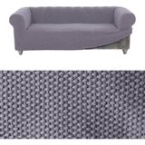Faiend Likrali esnek 3 kişilik Chester koltuk kılıfı streç lastikli çekyat kanepe örtüsü Modern Koltuk kılıfı balpeteği gri - 185 x 230 cm