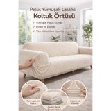 Faiend Pelüş 3 Kişilik Welsoft Kanepe Örtüsü | Lastikli Koltuk Örtüsü |çekyat Örtüsü| koltuk kılıfı