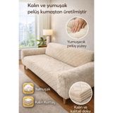 Faiend Yumuşacık Welsoft Lastikli 3 Kişilik Koltuk Örtüsü | Kaymaz, Esnek ve Yıkanabilir Koltuk Kılıfı