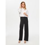 Faik Sönmez Beli Lastikli Triko Görünümlü Wide Leg Fit Pantolon S26PNT032 - Siyah
