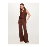 Faik Sönmez Beli Lastikli Triko Görünümlü Wide Leg Fit Pantolon S26PNT032