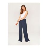 Faik Sönmez Kadın Lacivert Wide Leg Viskon Pantolon 00067