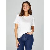 Faik Sönmez Kadın Yuvarlak Yaka T-Shirt - Ekru