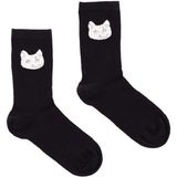 Faik Sönmez Kedi Jakarlı Soket Çorap W26CRP015 - Standart - Siyah