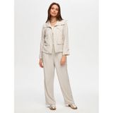 Faik Sönmez Metal Fermuar Detaylı Tenselli Casual Ceket S25CKT033 - Taş