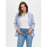 Faik Sönmez Oversize Çizgili Kadın Ceket - Minimalist Tarz