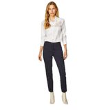 Faik Sönmez Slim Fit Büyük Beden Dar Paça Lacivert Kadın Klasik Pantolon B000052 44