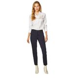 Faik Sönmez Slim Fit Büyük Beden Dar Paça Lacivert Kadın Klasik Pantolon B000052 52