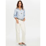 Faik Sönmez Wide Leg Fit Likralı Kadın Jean Pantolon W26JPN011 - Ekru - 48