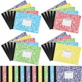 Fainne Yarım Kompozisyon Kitapları, Renkli, Kar Tanesi | Okul Öğrencileri için 20'li Paket Toplu Dergi, Geniş Çizgili 80 Sayfa, 0,9 cm Aralık, 4-7/8x7-1/2 Boyut, Birincil Kapaklar
