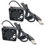FainWan 2'li Paket 40 mm x 10 mm DC 5 V USB Fırçasız Soğutma Fanı, Çift Bilyalı Rulman, Sessiz Çalışma, 4010 Küçük Bilgisayar Fanı 100 cm Tel