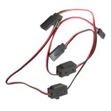 FainWan 2'li Paket Açma/Kapama Güç Anahtarı Pil Alıcısı JST Konektörü H-S-P RC 1/10 1/8 Araba Paletli Buggy Multicopter Uçak ile Uyumlu -Kırmızı