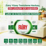 Fairy 100'LÜ Yüzey Temizlik Havlusu - Beyaz Sabun - Renkli - tek ebat