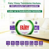 Fairy 100'LÜ Yüzey Temizlik Havlusu - Lavanta Yağı - Renkli - tek ebat