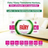 Fairy 100'LÜ Yüzey Temizlik Havlusu - Lilyum Çiçeği - Renkli - tek ebat