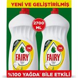 Fairy 2700 ml Sıvı Bulaşık Deterjanı Limon Kokusuyla Yağları Kolayca Temizler