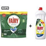 Fairy 650 ml Sıvı Bulaşık Deterjanı+Fairy Hepsi Bir Arada 29'lu Bulaşık Makinesi Tableti(2'li Set)