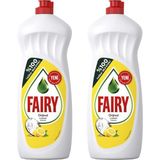 Fairy 650 ml x 2’li Limon Kokulu Sıvı Bulaşık Deterjanı %100 Yağ Temizleme Etkisi - 1,3 lt