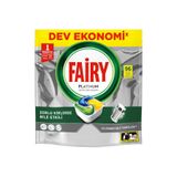 Fairy 96 Yıkama Limon Kokulu Platinum Bulaşık Makinesi Kapsülü