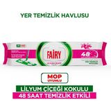 Fairy Çok Amaçlı Mop Uyumlu Yer Temizlik Havlusu 50 Yaprak | Lilyum Çiçeği| Beyaz Sirke & Karbonat