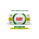 Fairy Çok Amaçlı Yüzey Temizleme Mendili 100 Yaprak | Limon Yağlı | Beyaz Sirke Karbonat