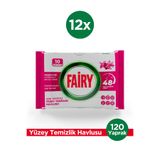 Fairy Çok Amaçlı Yüzey Temizlik Havlusu 10 Yaprak 12 Adet| Lilyum Çiçeği| Beyaz Sirke & Karbonat