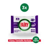 Fairy Çok Amaçlı Yüzey Temizlik Havlusu 10 Yaprak 3 Adet | Lavanta Yağlı | Beyaz Sirke & Karbonat
