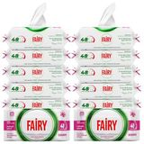 Fairy Çok Amaçlı Yüzey Temizlik Havlusu 100 Yaprak 12 Adet | Lilyum Çiçeği | Beyaz Sirke & Karbonat | 48 Saat Temizlik Etkili | İz Bırakmayan Formül