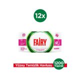 Fairy Çok Amaçlı Yüzey Temizlik Havlusu 100 Yaprak 12 Adet | Lilyum Çiçeği | Beyaz Sirke Karbonat