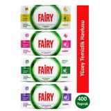 Fairy Çok Amaçlı Yüzey Temizlik Havlusu 100 Yaprak x 4 Adet (Lavanta, Power Wipes, Limon, Lilyum Çiçeği)