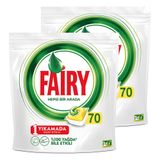 Fairy Hepsi Bir Arada 140 Yıkama Bulaşık Makinesi Deterjanı Kapsülü, Limon Kokulu (70 x 2)