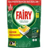 Fairy Hepsi Bir Arada Bulaşık Makinesi Deterjanı Kapsülü/tableti 50 Yıkama Limon Kokulu - Standart