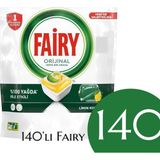 Fairy Hepsi Bir Arada Limon Kokulu 140 Yıkama Bulaşık Makinesi Deterjanı Tableti - Kapsülü