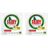 Fairy Hepsi Bir Arada Limon Kokulu Bulaşık Makinesi Deterjanı 22 Yıkama 2 x 22 Tablet