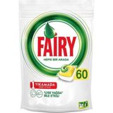 Fairy Hepsi Bir Arada Limon Kokulu Bulaşık Makinesi Deterjanı 3 x 60 Tablet