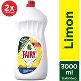 Fairy Limon Sıvı Bulaşık Deterjanı 3 Lt Konsantre Formül ile Temiz ve Ferah Koku