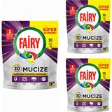 Fairy Mucize Bulaşık Makinesi Deterjanı Kapsülü/tableti 3*30'lu 90 Yıkama