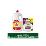Fairy Mucize Bulaşık Makinesi Kapsülü 50’li + Sıvı Bulaşık Deterjanı 2600ml