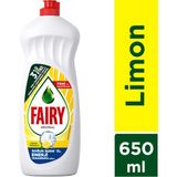 Fairy Orijinal Limon Kokulu Sıvı Bulaşık Deterjanı 650 ml Güçlü Yağ Çözme Özelliği
