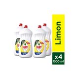 Fairy Orijinal Sıvı Bulaşık Deterjanı 1500 ml Limon Kokulu x 4 Adet